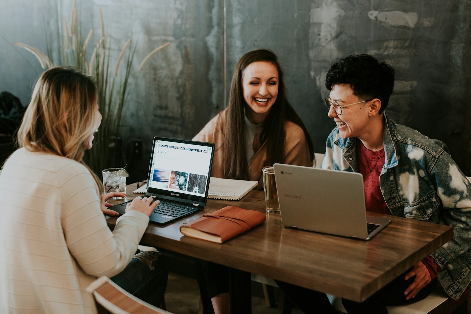 A leadership team in conversation